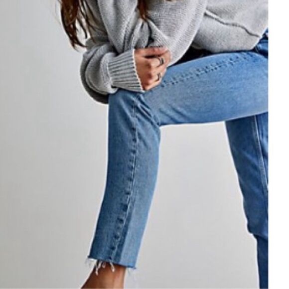 NWT Boyish The Billy Jeans Rio Bravo Raw Hem High Rise Skinn - Picture 2 of 9